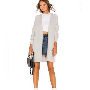 Free People Phantom Light Gray Open-Front Cardigan
